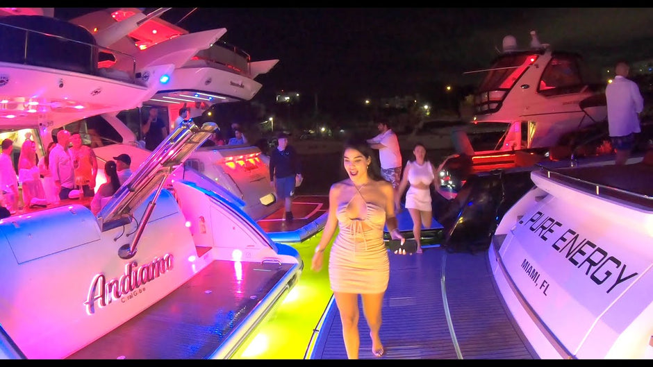 Yacht Party Doesn't Stop in Miami River